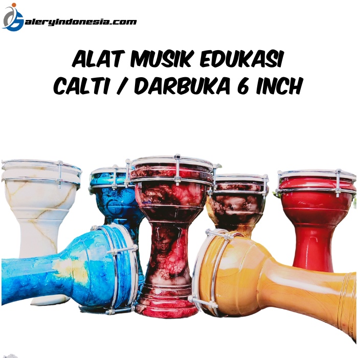 Jual Alat Musik Edukasi Darbuka / Calti / Dumbuk Hadroh 6 inch Natural