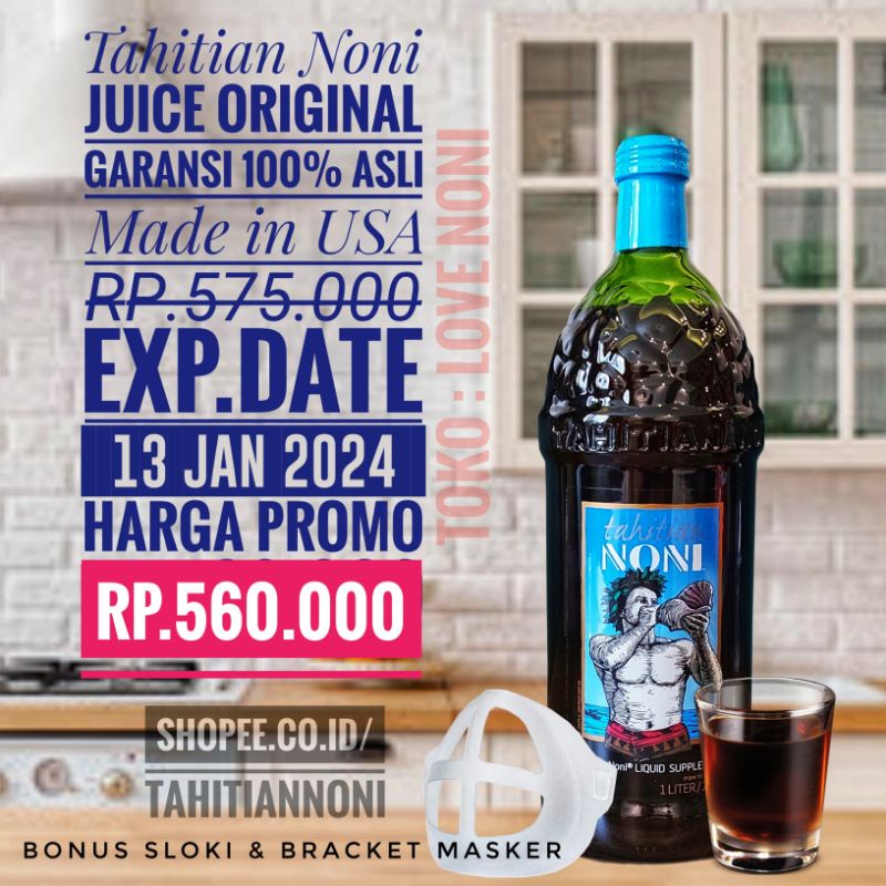 Jual TNO Tahitian Noni Juice Original Kemasan Terbaru Expired Date Jan