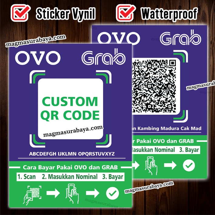 Jual Cetak stiker OVO (QR CODE ) Shopee Indonesia