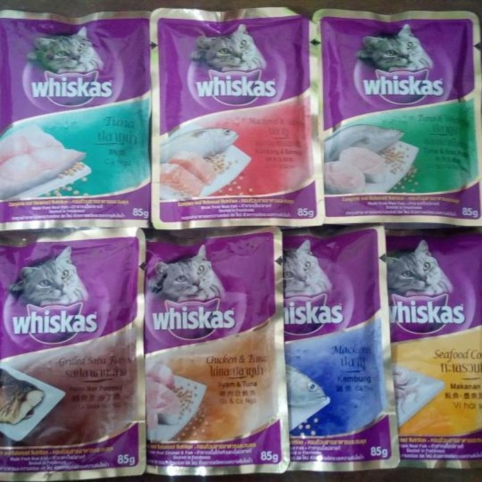 Jual Whiskas Pouch 1 dus isi 24 pcs Makanan Basah Kucing Shopee