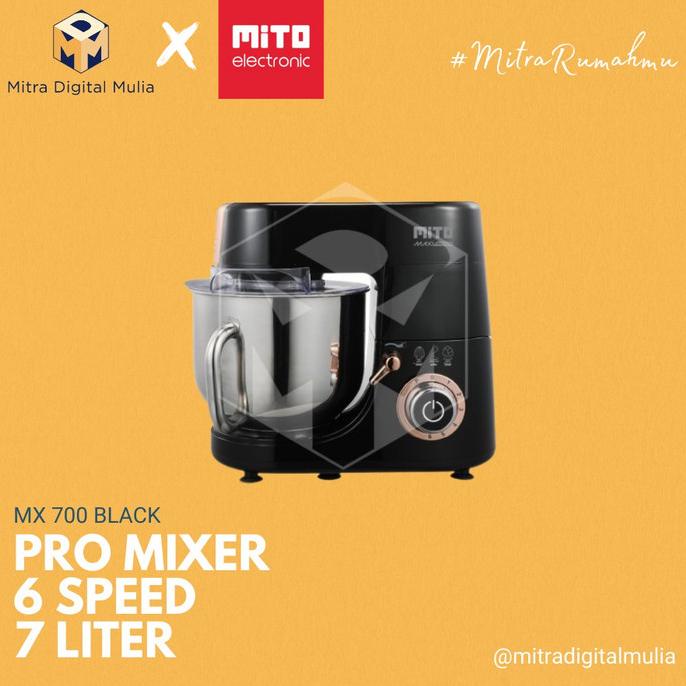 Jual Mito Mx 700 Max Pro Stand Mixer 7 Liter Black Shopee Indonesia