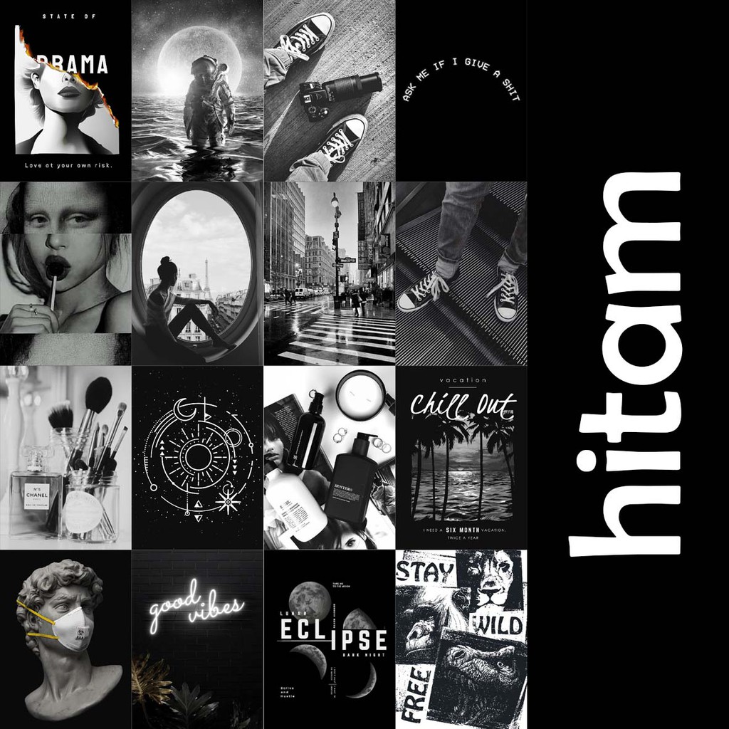 Jual 16 PCS POSTER DINDING AESTHETIC TUMBLR WALL COLLAGE ART PAJANGAN HIASAN BISA CUSTOM UKURAN