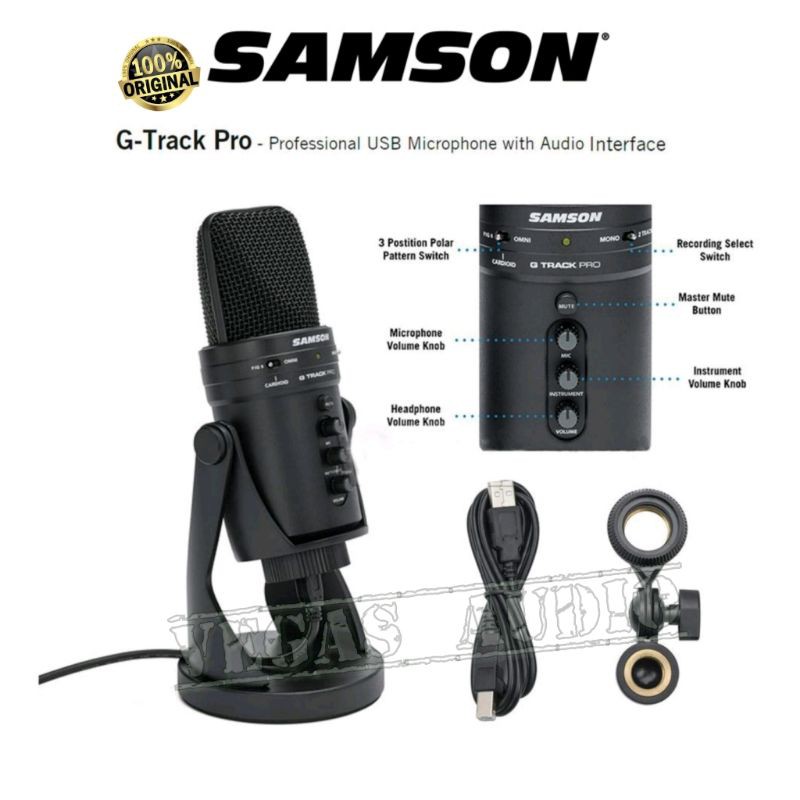 Jual SAMSON GTRACK PRO USB MICROPHONE CONDENSER ORIGINAL Shopee
