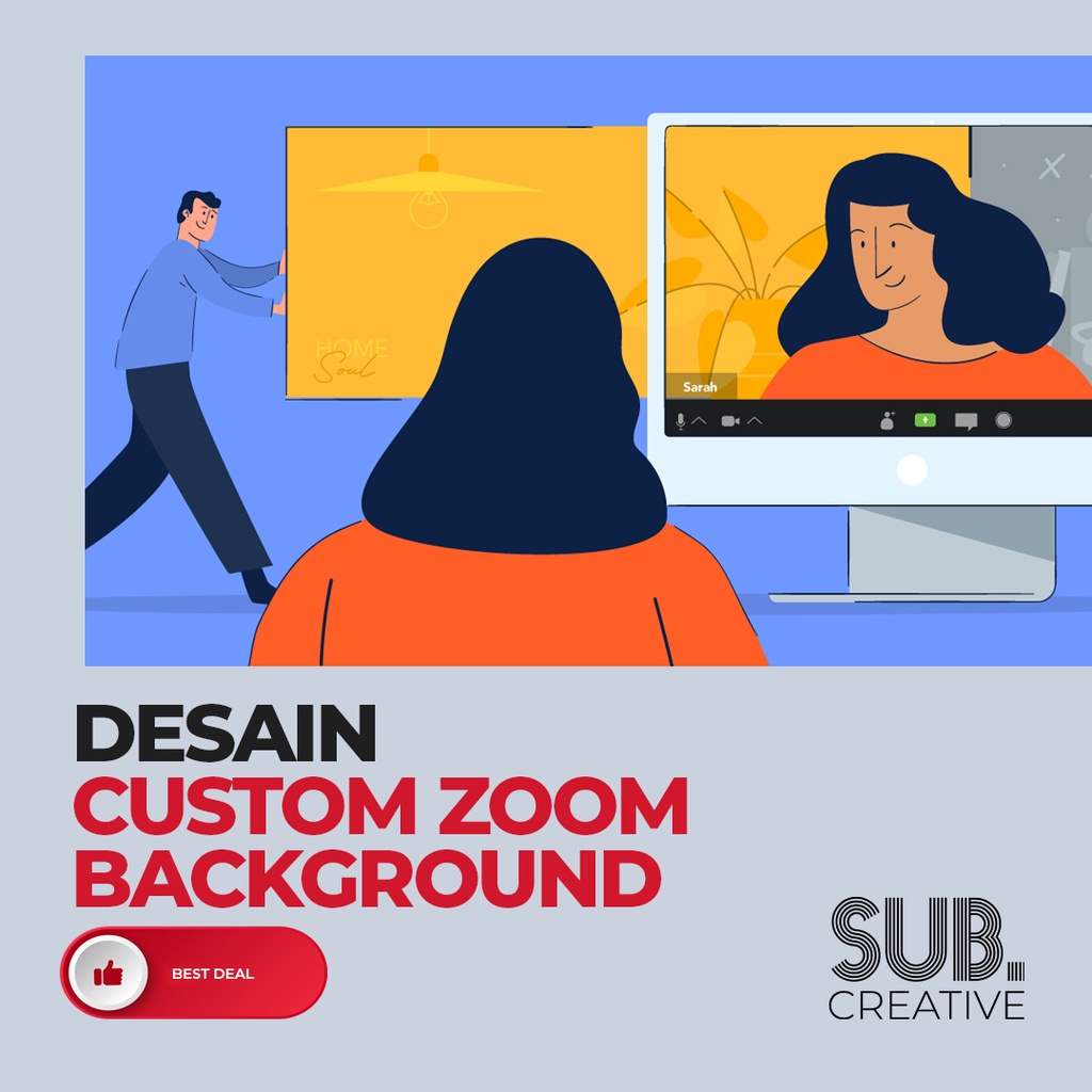 Jual Jasa Desain Custom Profesional Background Zoom Meeting Untuk Event