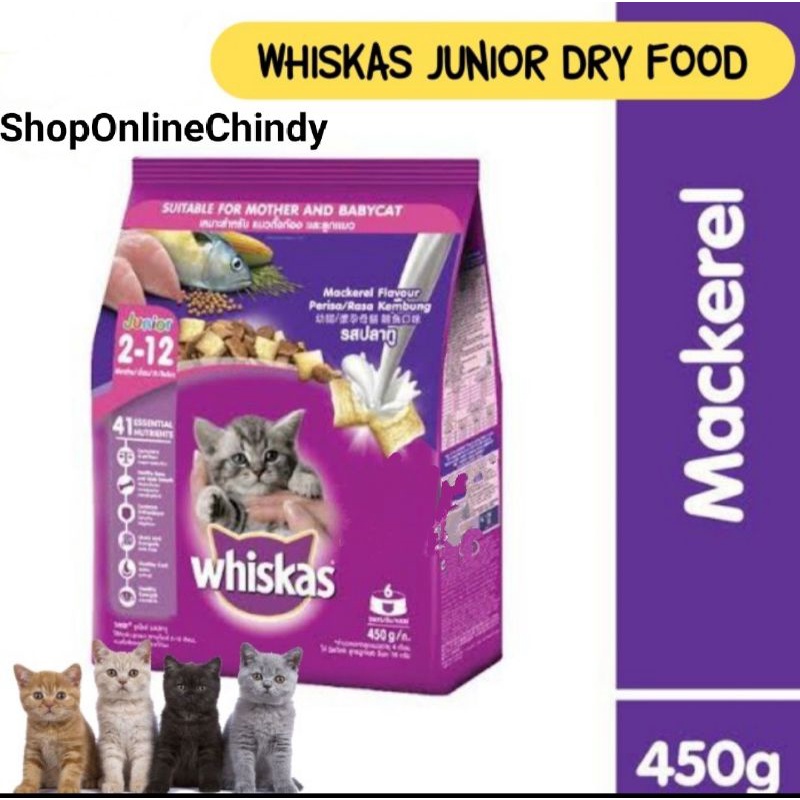Jual Whiskas Junior Dry Food 450gr Cat Kitten Makanan Kering Kucing 2