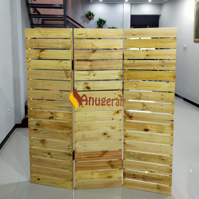 Jual Partisi Penyekat Pagar Pembatas Kayu Ruangan Sketsel Jati Belanda