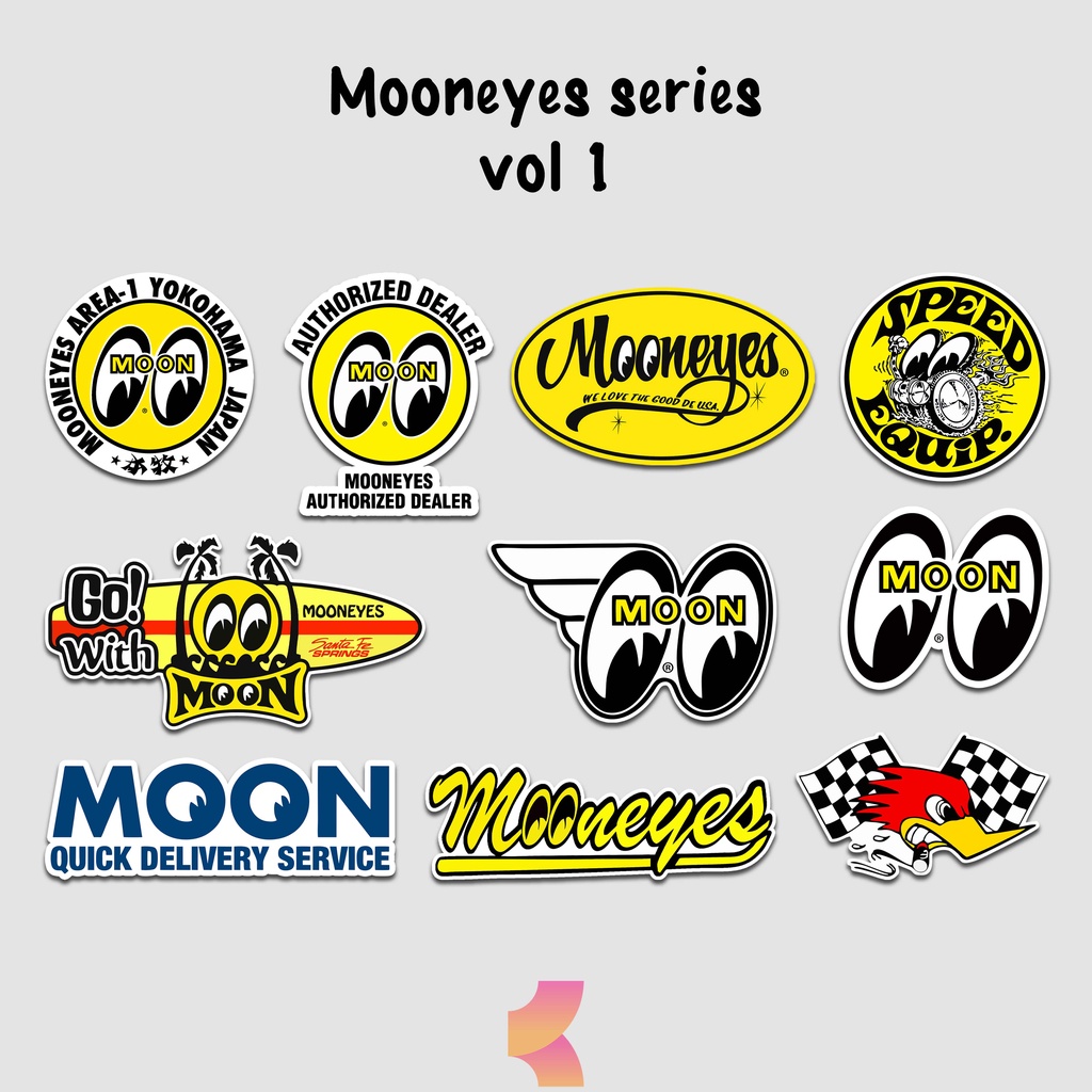 Jual Stiker Mooneyes Lamiasi Glossy Tahan Air Sticker Pack Mooneyes