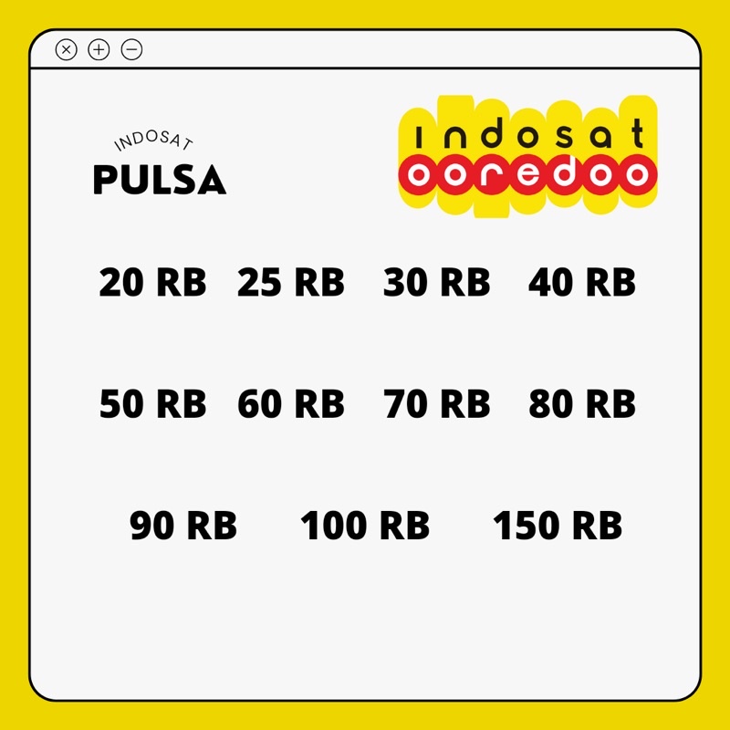 Jual Pulsa Indosat 20k 150k Reguler IM3/MENTARI Shopee Indonesia