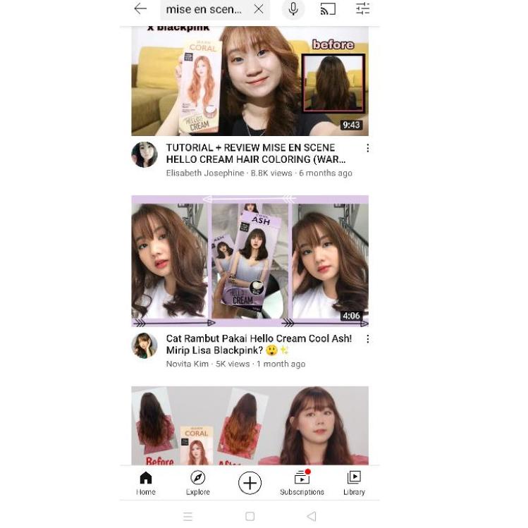 Jual V7I [READY JKT] Mise en Scene Hello Cream Hair Dye BLACKPINK Cool Ash Mute Brown Hello