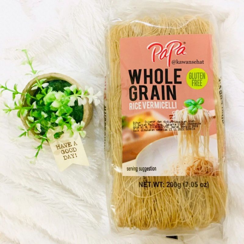Jual papa whole grain rice vermicelli gluten free 200g Shopee Indonesia