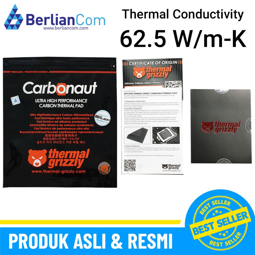 Jual Thermal Grizzly Carbonaut Ultra High Performance Carbon Thermal