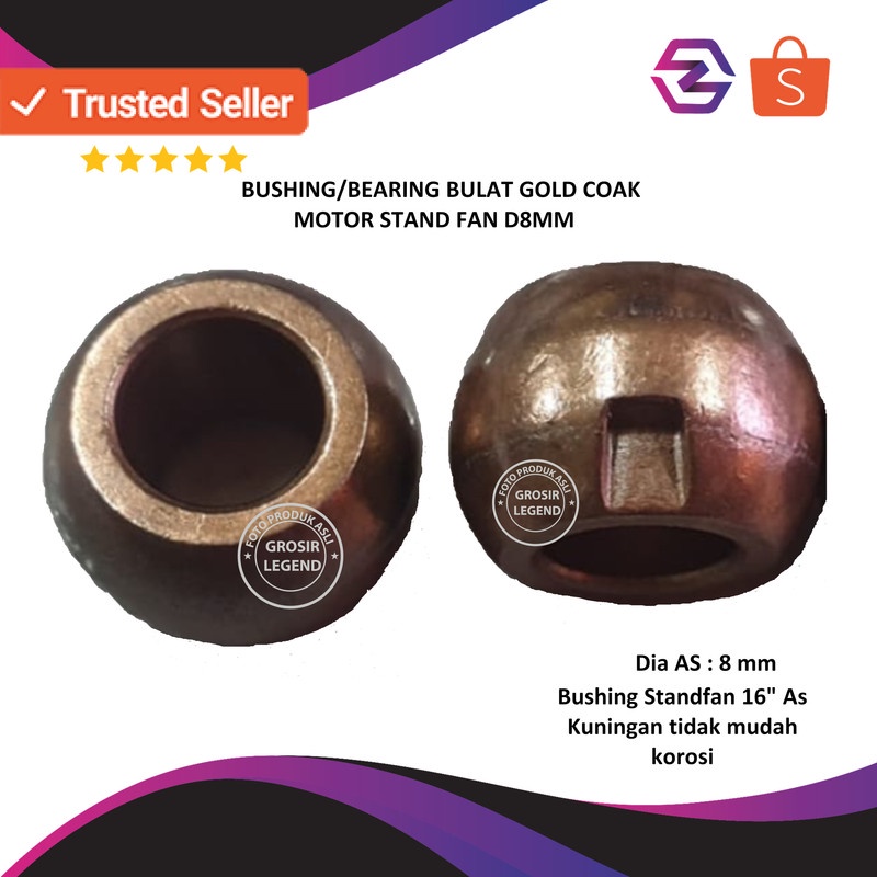 Jual Bushing boshing bos bearing standfan kipas angin diameter AS 8 mm