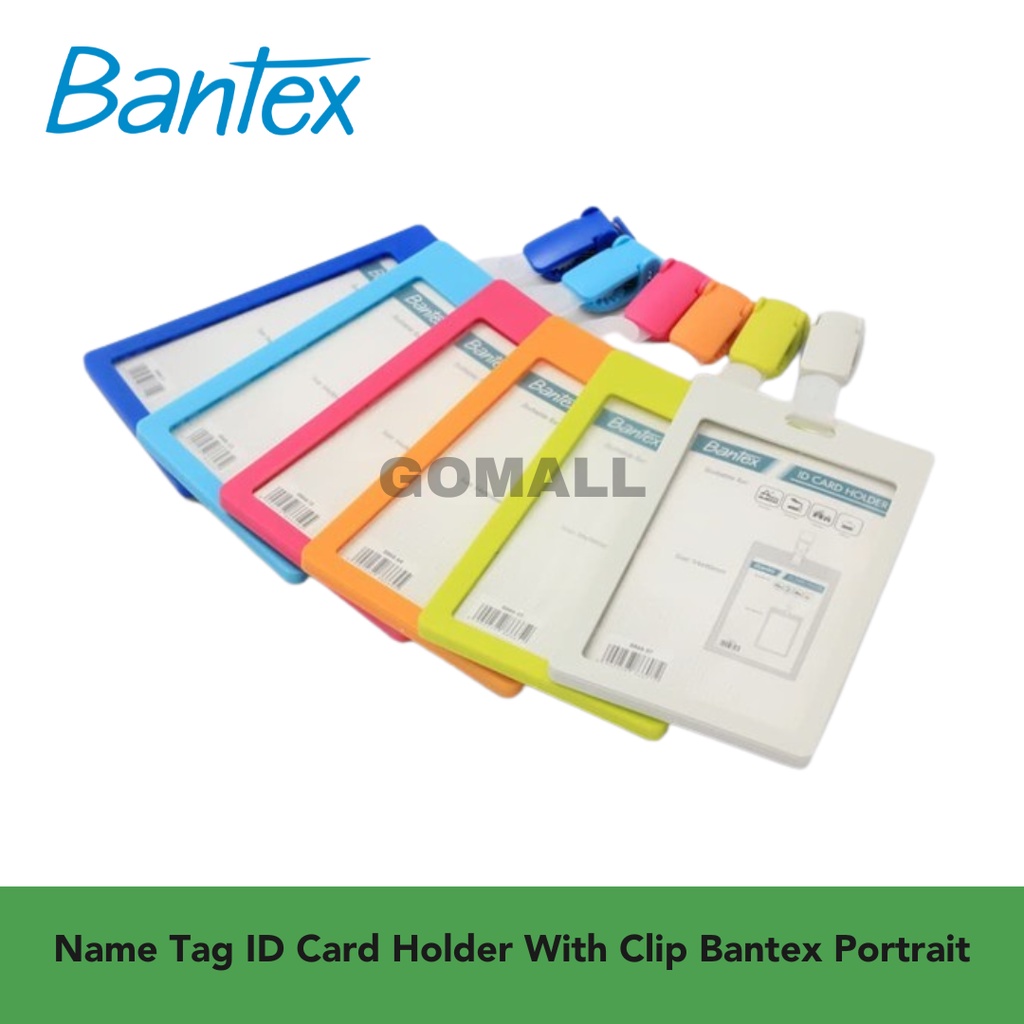 Jual Name Tag ID Card Holder With Clip Bantex Portrait Shopee Indonesia