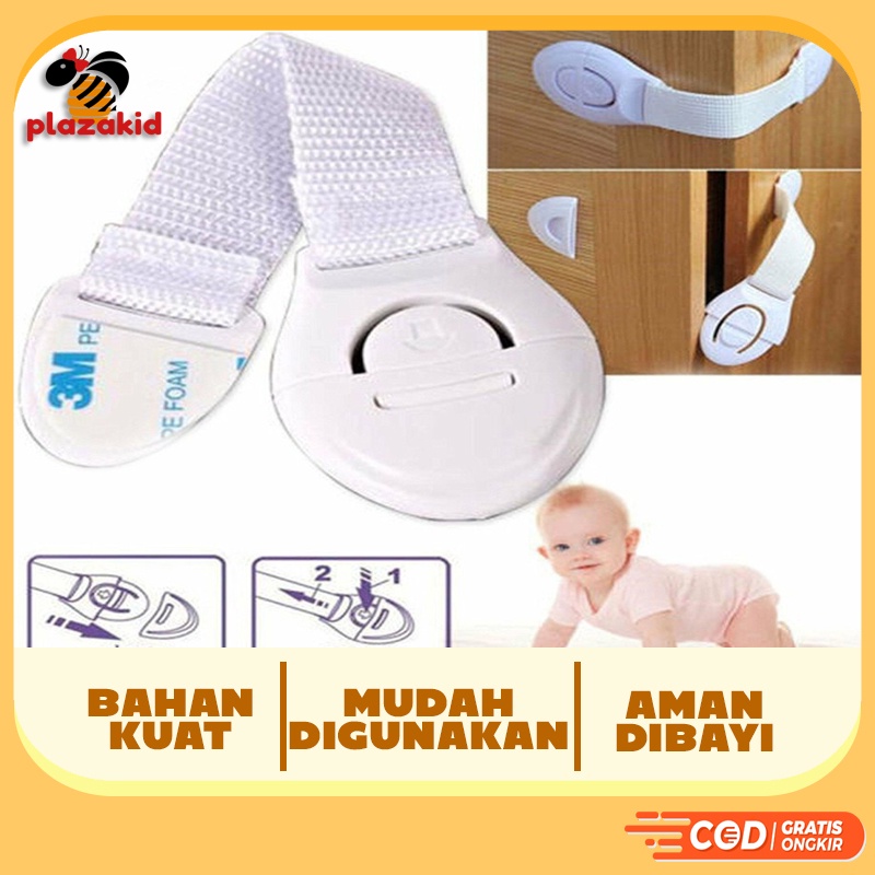 Jual PENGAMAN LACI PINTU LEMARI KULKAS / CHILD SAFETY LOCK / PENGAMAN BAYI Shopee Indonesia