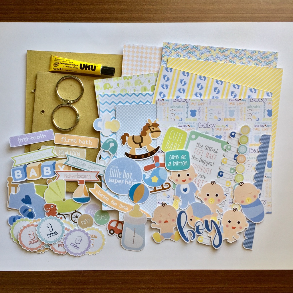 Jual Baby Boy Scrapbook Kit Scrapbook Set Bahan DIY Scrapbook Shopee Indonesia