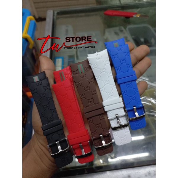 Jual Tali Rubber jam tangan Gucci digital Tali karet Jam tangan Guci