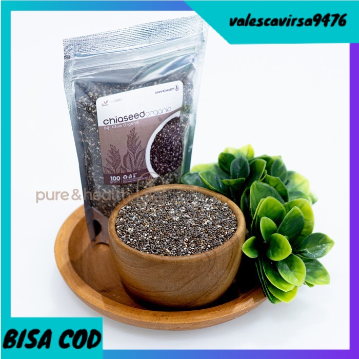 Jual ⭐BISA COD⭐ Chia Seed 1 Kg Organik Black Chiaseed Original [ COD