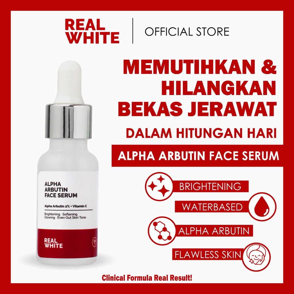 Jual Real White Alpha Arbutin Face Serum Shopee Indonesia
