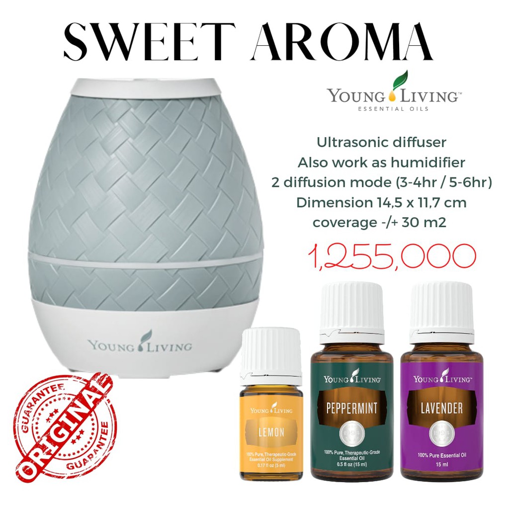 Jual sweet aroma diffuser lemon peppermint lavender young living yl