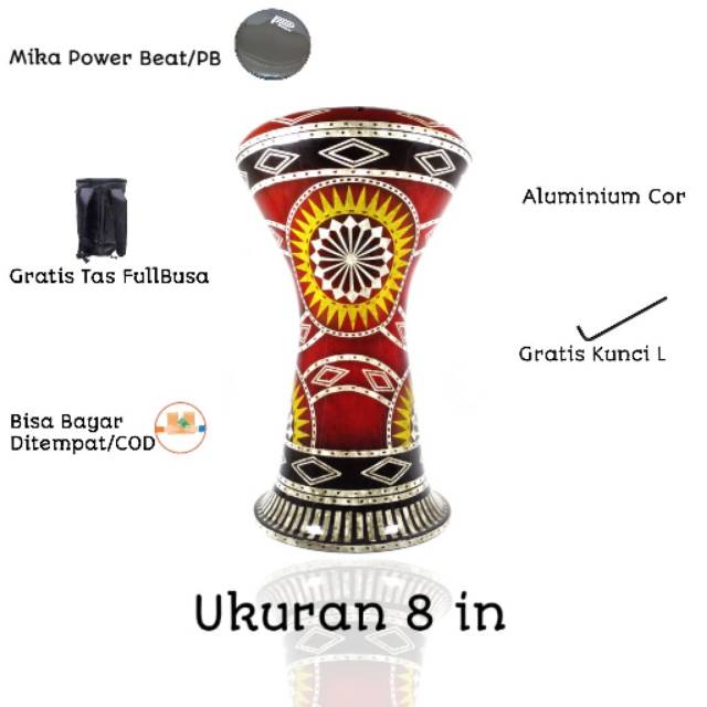Jual Darbuka ALEXANDRIA 8Inch darbuka murah mika Power beat Shopee