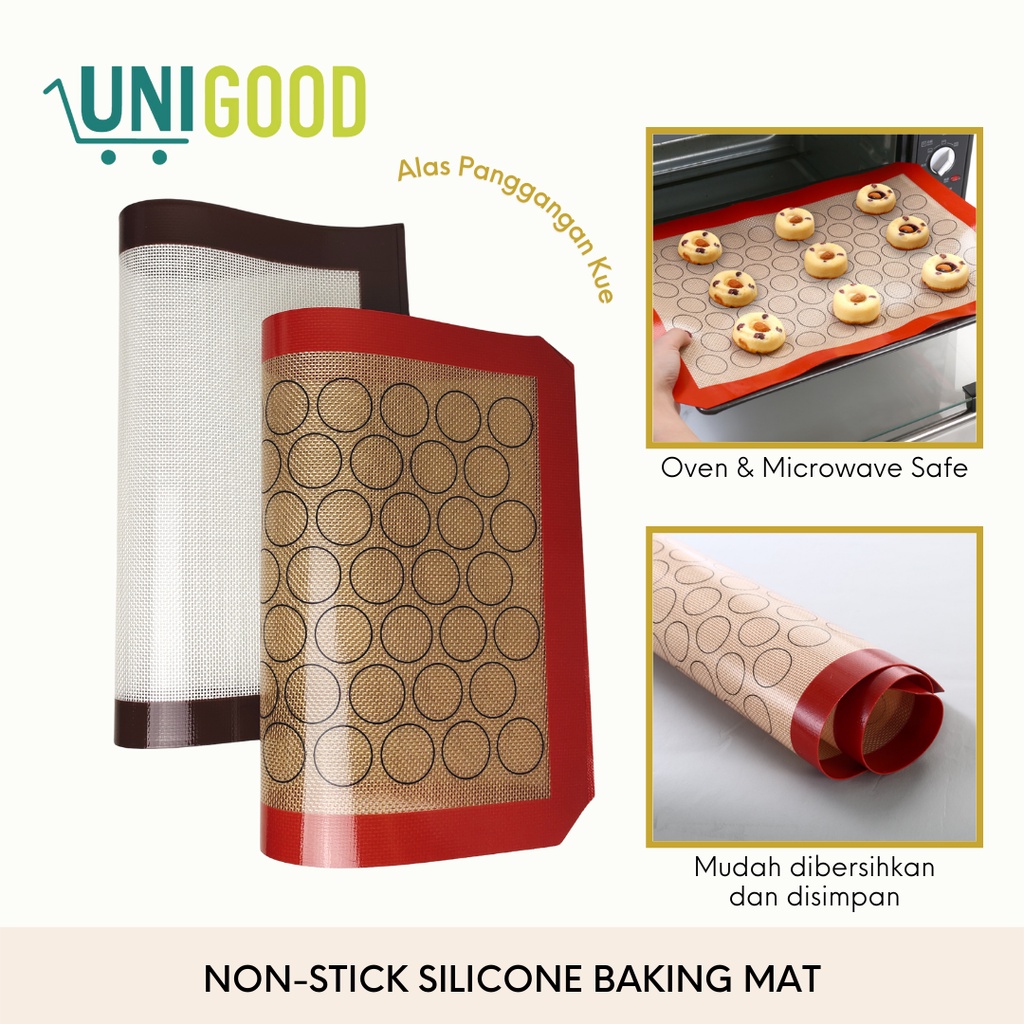 Jual UNIGOOD Premium Silicone Baking Mat Alas Panggangan Silikon Anti