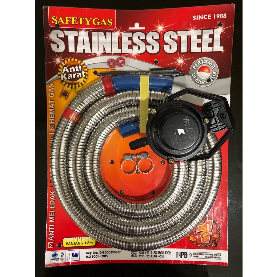 Jual SELANG SAFETY REGULATOR GAS LPG KEPALA GAS KATSURA VKLC2 KAWAT