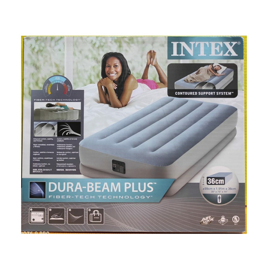 Jual Intex Kasur Angin Durabeam Plus BL Twin Fiber Tech Air Mattress