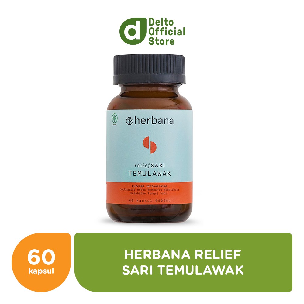 Jual Herbana Relief Sari Temulawak 60 Kapsul (ED 1 May 2023) Shopee
