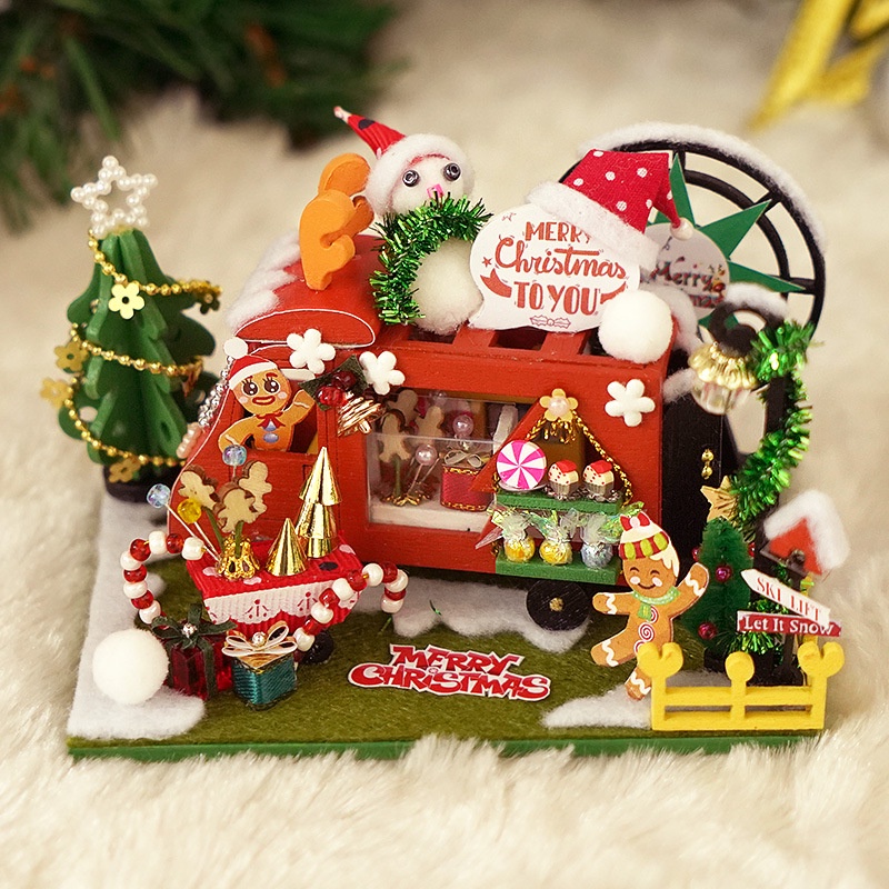 Jual DIY MINIATURE THE CHRISTMAS SHOP PUZZLE CRAF (DO IT YOURSELF) Shopee Indonesia