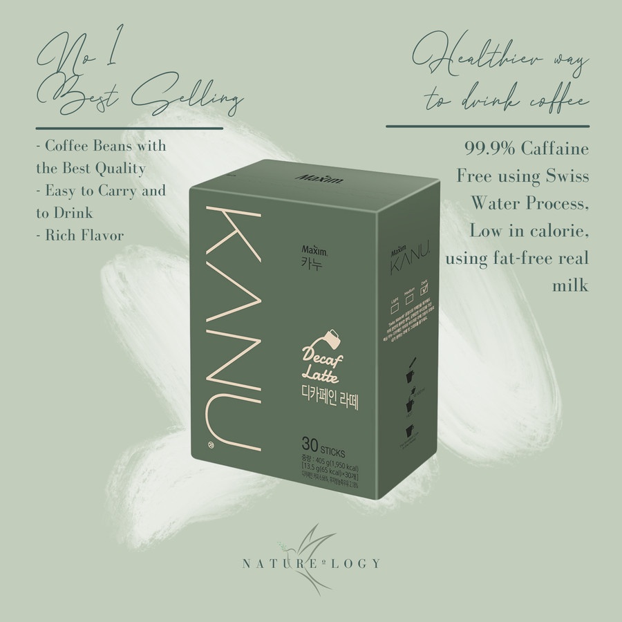 Jual Maxim KANU Decaf Decaffeinated Latte 1 SACHET (Korea Instant Coffee) Shopee Indonesia