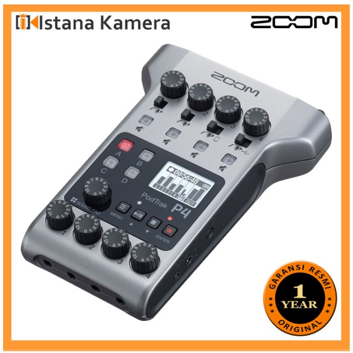 Jual Zoom PodTrak P4 Portable Multitrack Podcast Recorder Podtrack