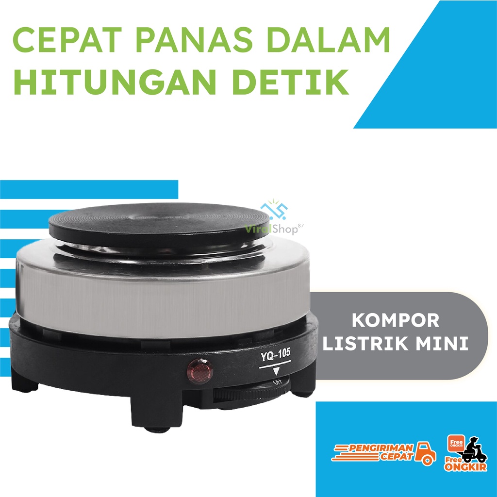 Jual Kompor Listrik Mini 500W Electric Cooking Plate Stove Moka Pot YQ