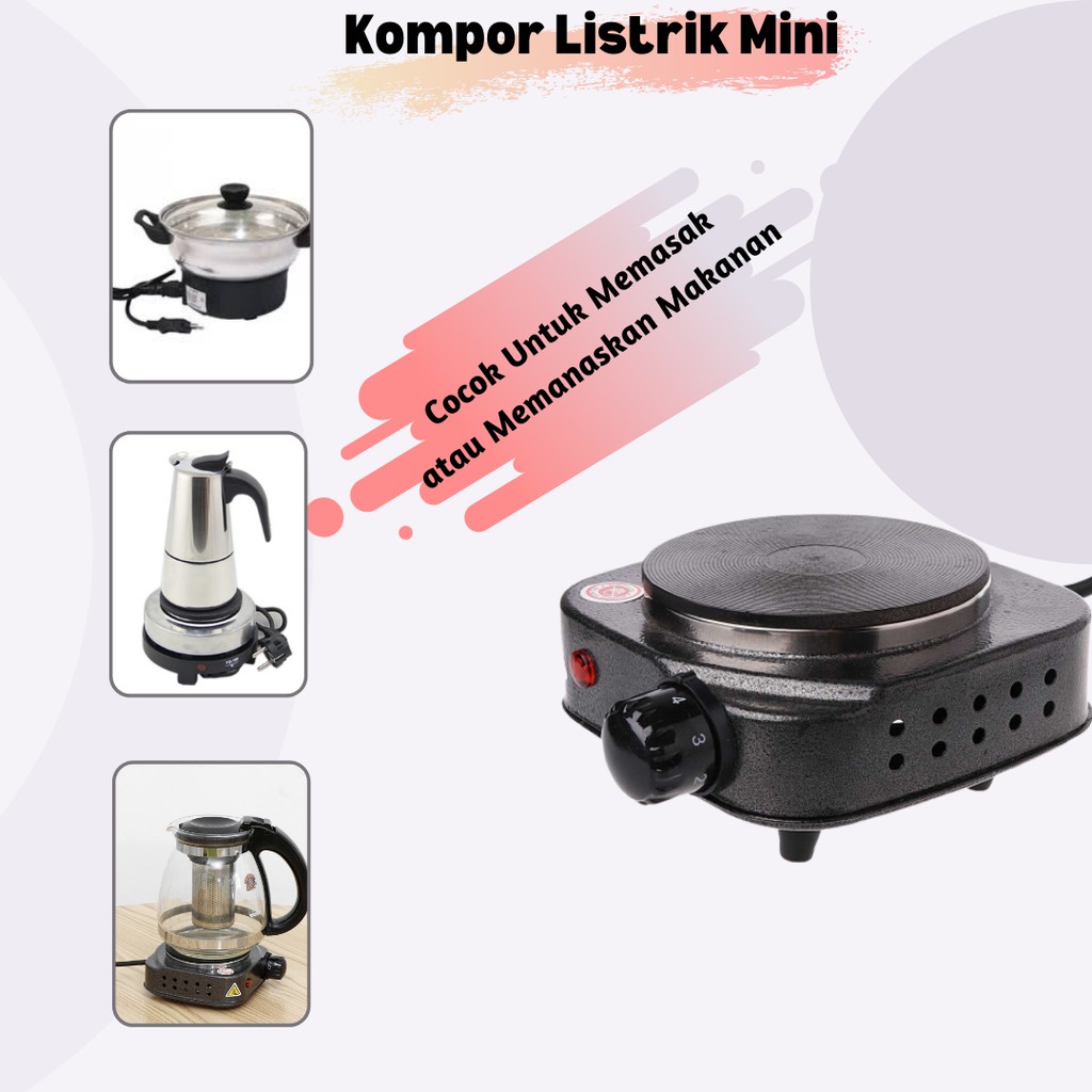 Jual Kompor Listrik Mini Portable Hot Plate Electric Cooking 500W