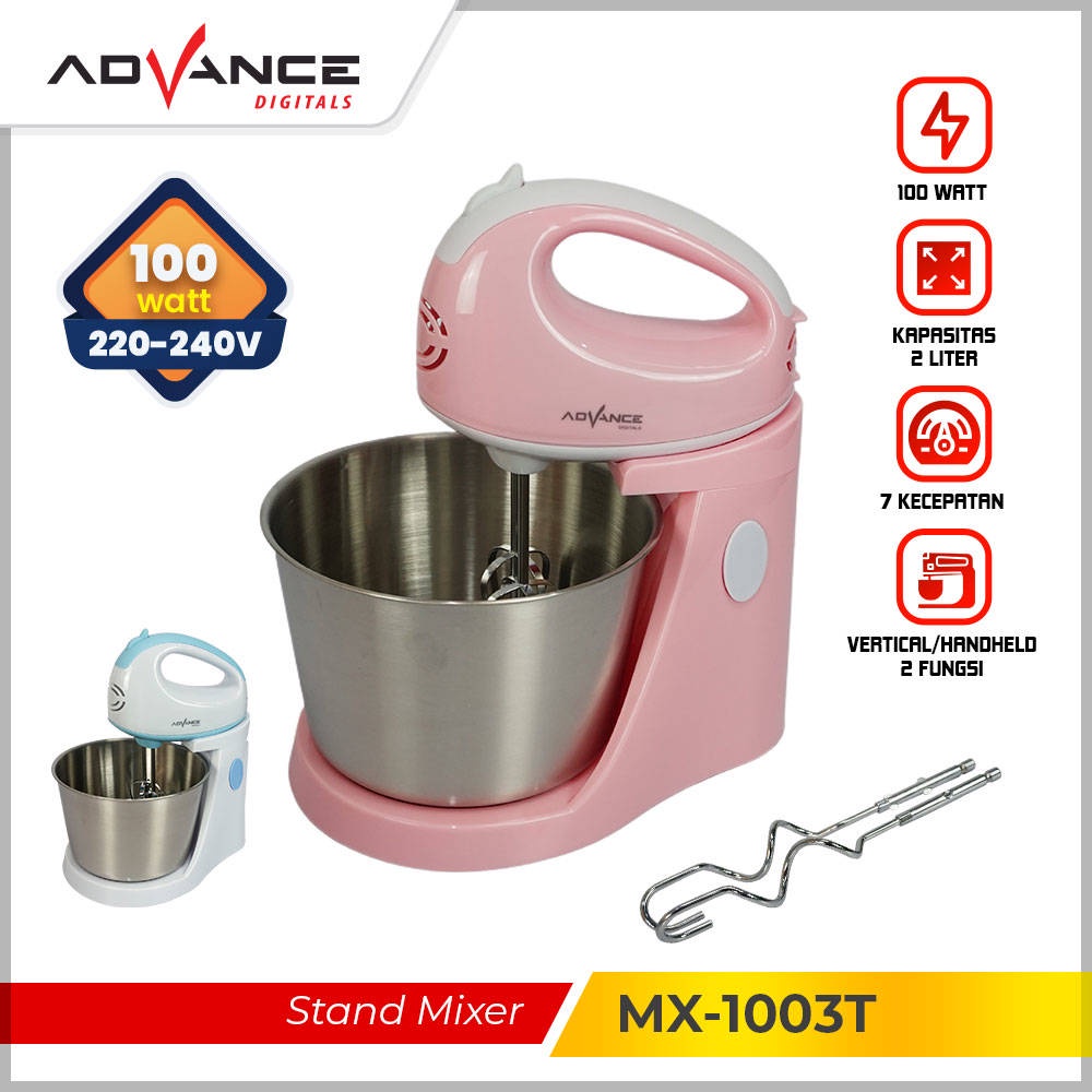 Jual Stand Mixer Advance MX1003T ( Mangkuk Stainles + 2Liter
