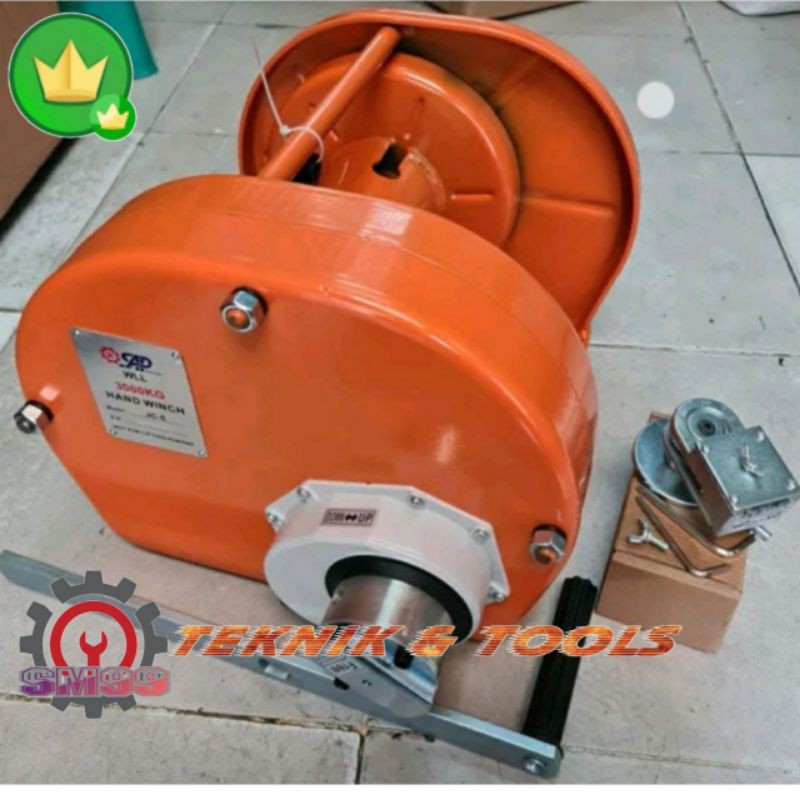 Jual hand winch SAP 2ton katrol manual 2000kg alat derek manual 2ton