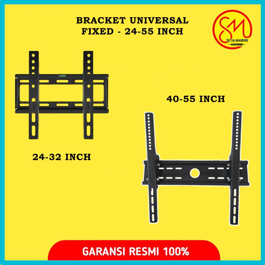 Jual BRACKET UNIVERSAL FIXED UKURAN 24 32 40 43 50 55 INCH Shopee