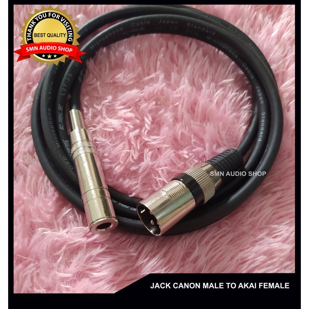 Jual SAMBUNGAN JACK MICROPHONE CANON MALE to AKAI FEMALE 6,5 mm