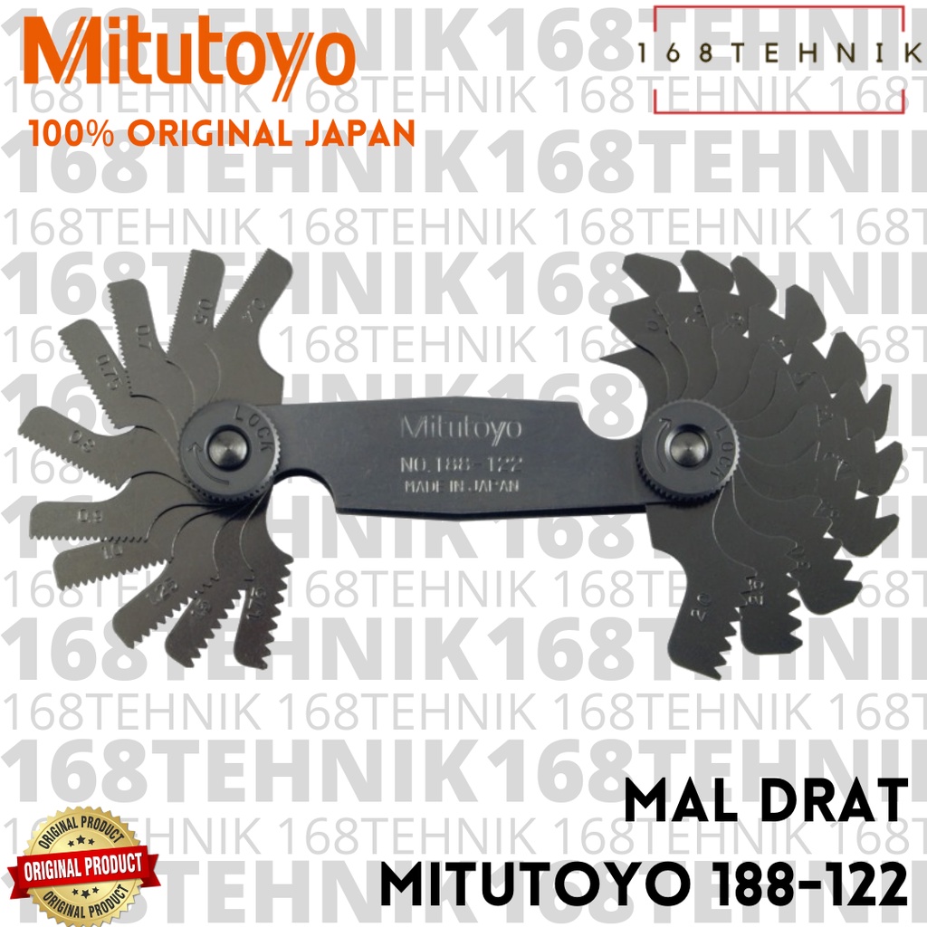 Jual MAL DRAT MITUTOYO 188122 THREAD PITCH GAUGE / SCREW PITCH GAGE Shopee Indonesia