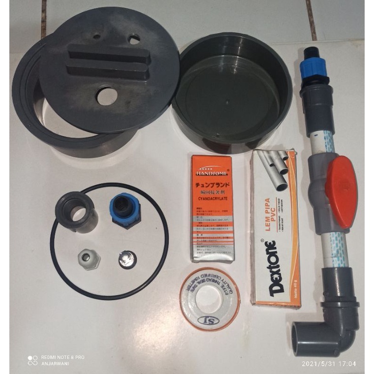 Jual Filter Canister diy bahan pembuatan tanpa pipa peralon 4 inch