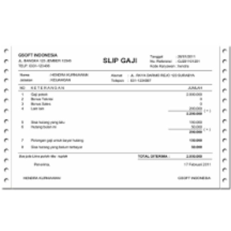 Jual Contoh Slip Gaji Shopee Indonesia
