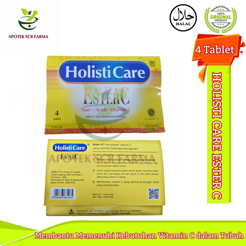 Jual HolistiCare Super Ester C strip Vitamin C Isi 4 tablet Shopee
