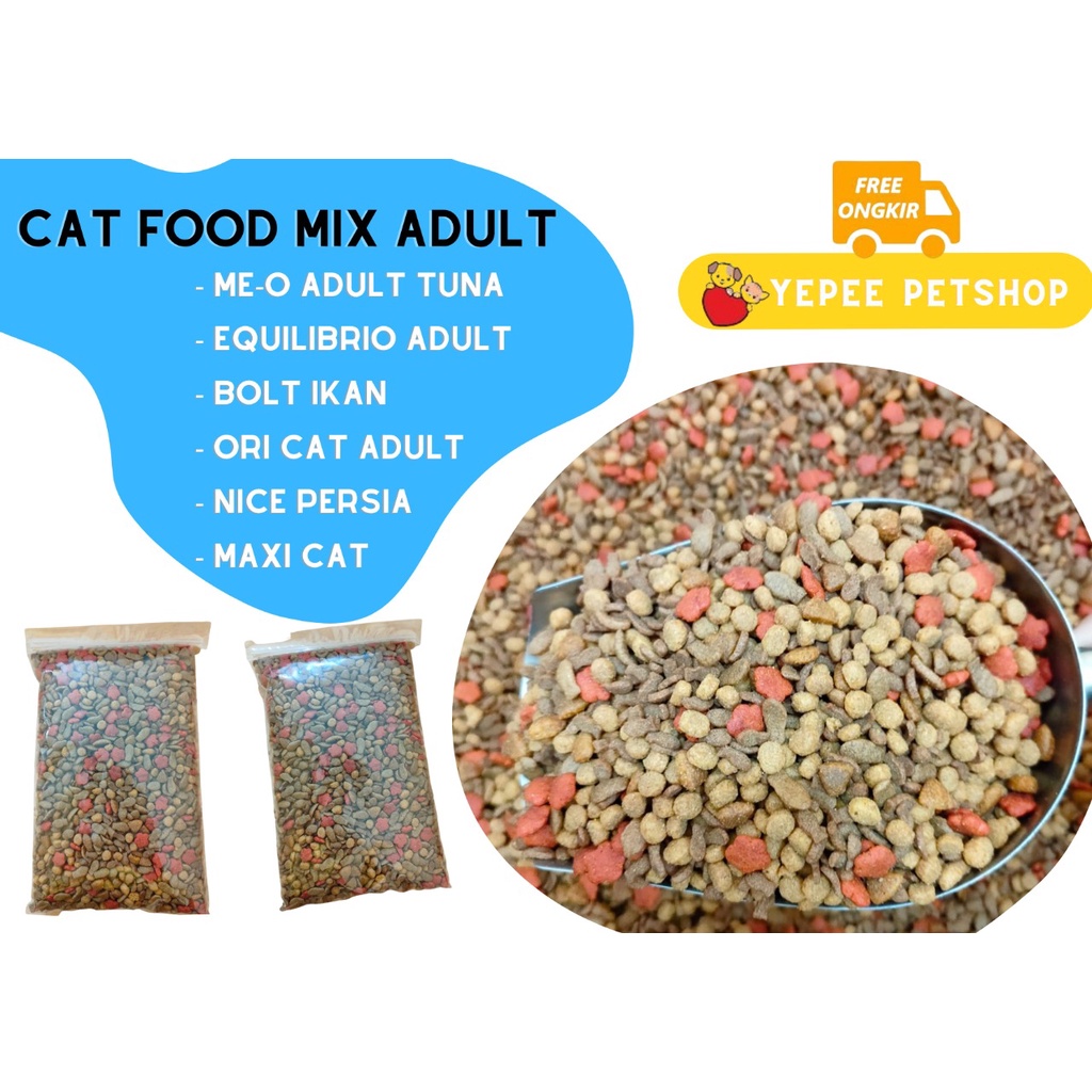 Jual Makanan Kucing Adult Mix Campuran Sehat Makanan Kucing All