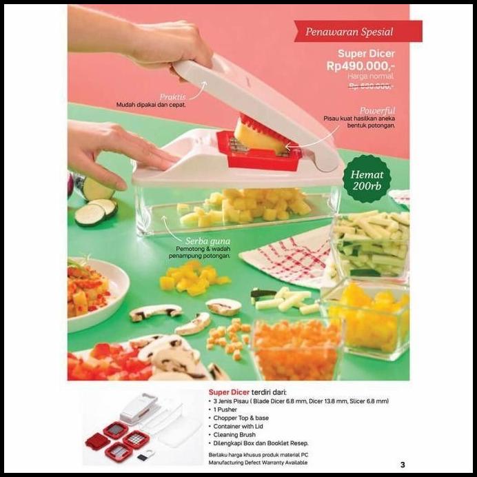 Jual Super Dicer Alat Potong Bahan Makanan Tupperware Shopee Indonesia