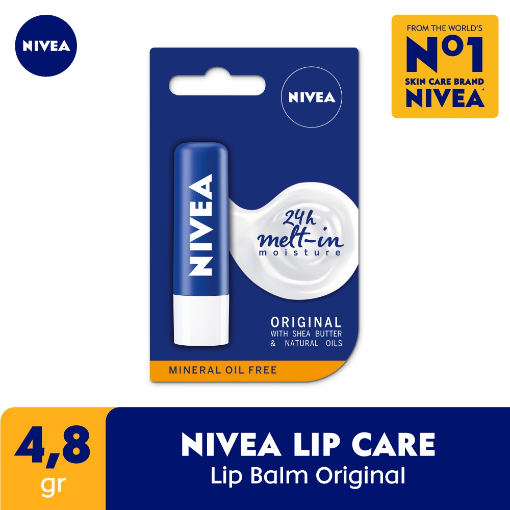 Jual NIVEA Lip Care Lip Balm Original Essential 4.8gr Melembabkan