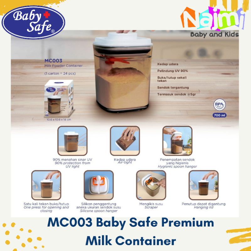 Jual MC003 Baby Safe Premium Milk Container / Tempat Susu Bayi Babysafe