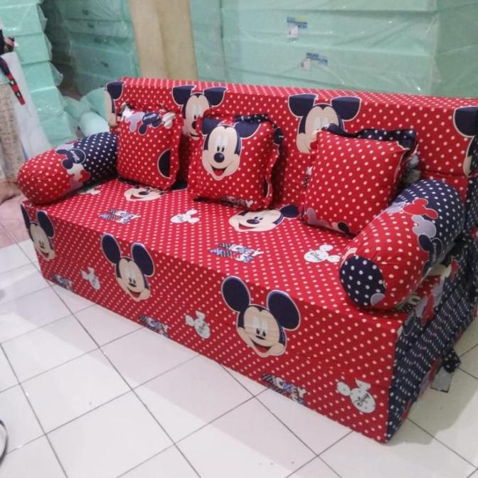 Jual cover sofa bed inoac 200x180x20 random/acak, 200x180x20cm