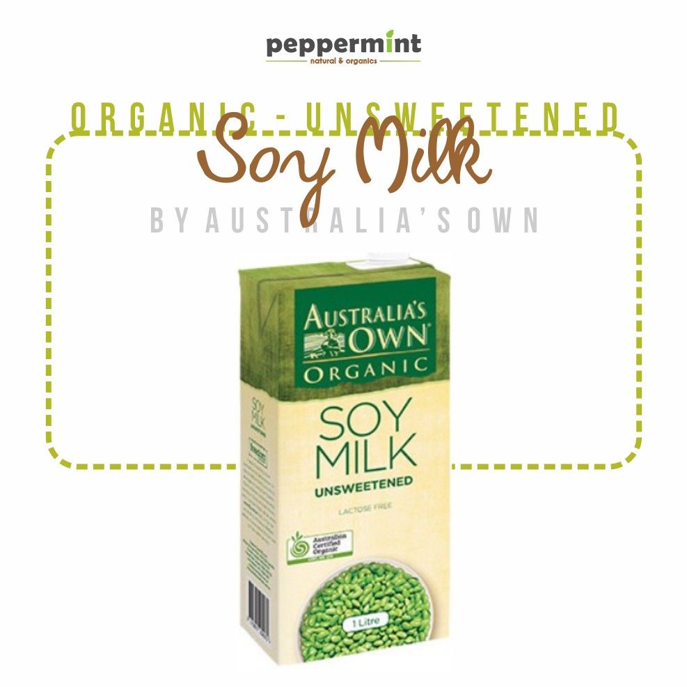 Jual Australia's Own Soy Milk Organic Unsweetened (1 liter) / Susu Kedelai Plain Lactose Free