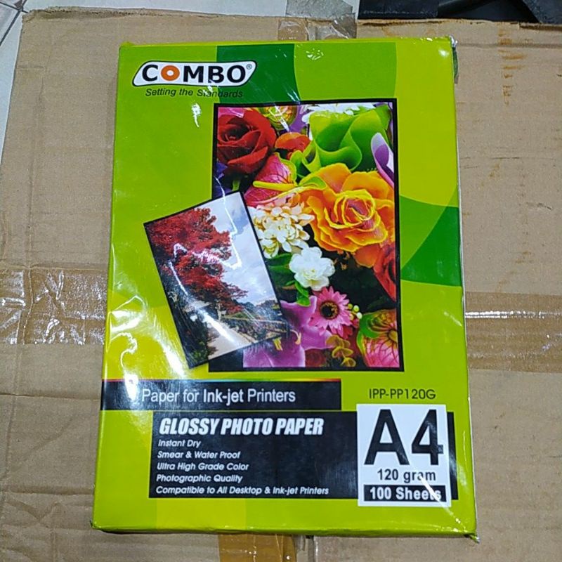 Jual Kertas Foto Ukuran A4 / Glossy Photo Paper 120 gsm Shopee Indonesia