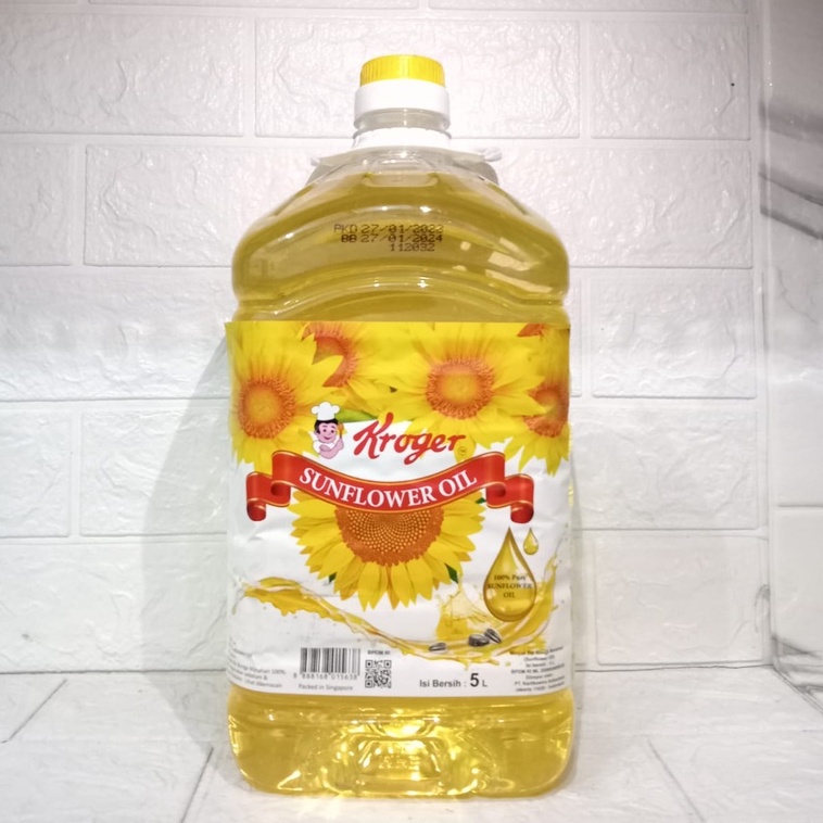 Jual NEW!! Kroger Sunflower Oil 5 lt / Minyak Bunga Matahari 5 lt exp 01/2024 Shopee Indonesia