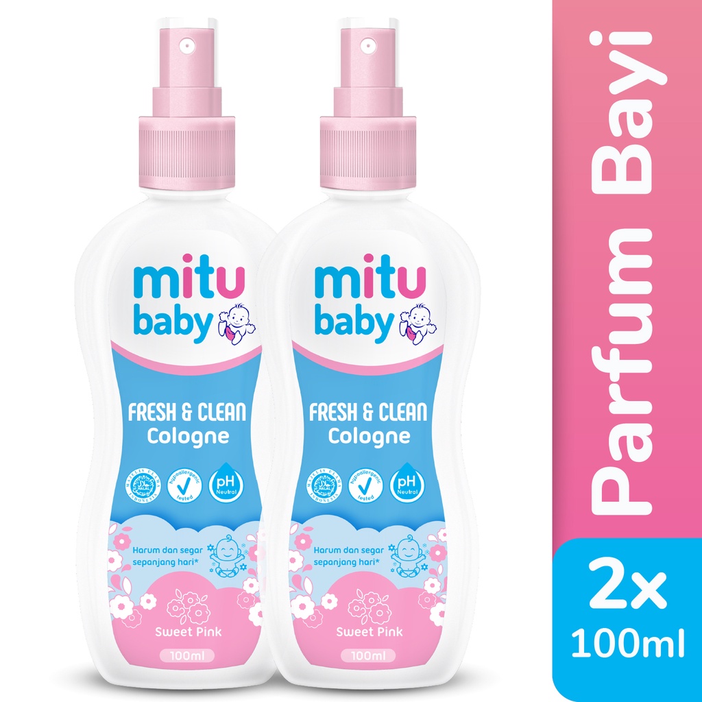 Jual Mitu Baby Cologne Fresh Sweet Pink 100ml x2 Parfum Bayi Shopee